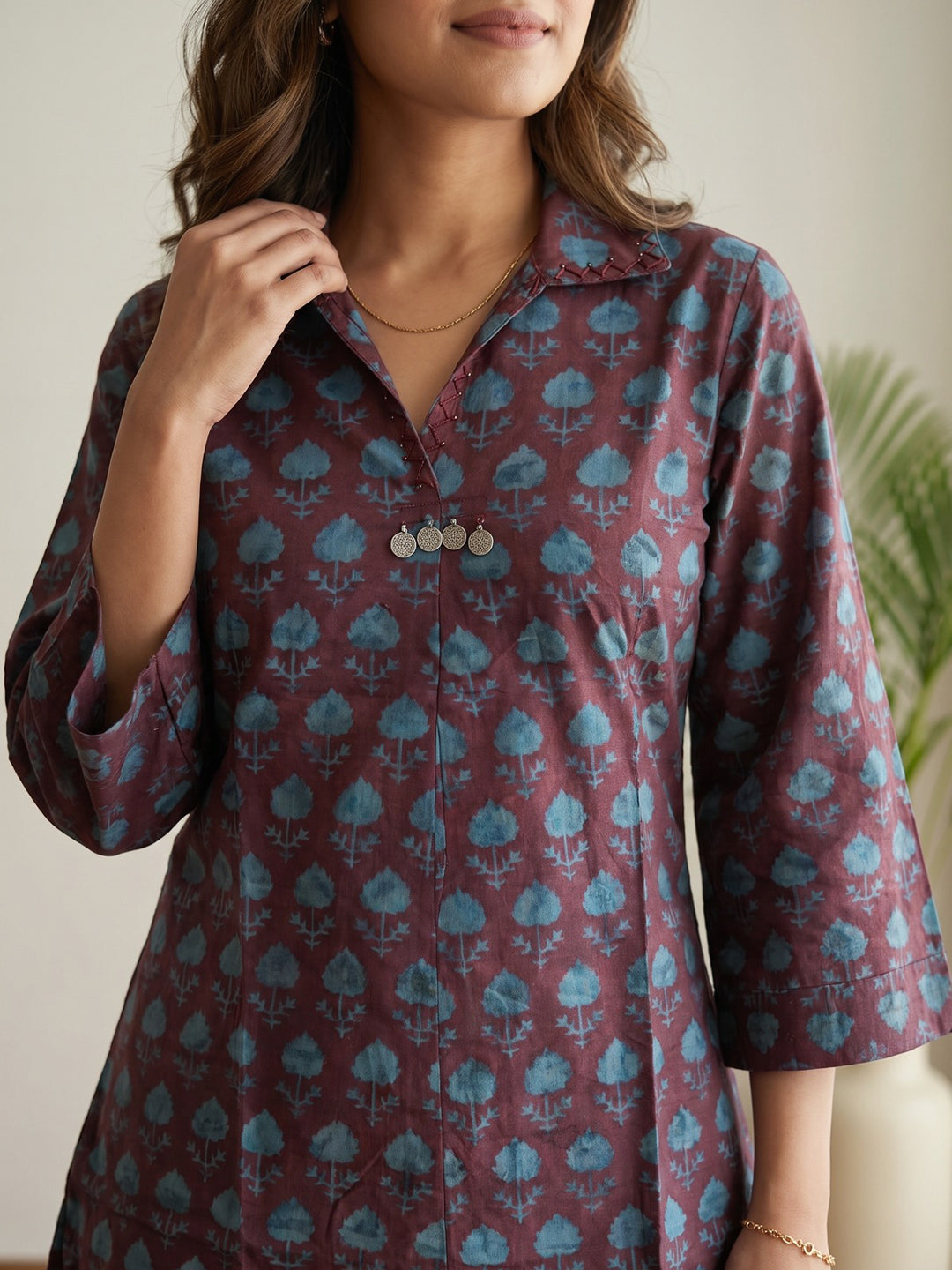 Printed Cotton Blend Kurta Set