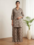 Printed Cotton Blend Kurta Set