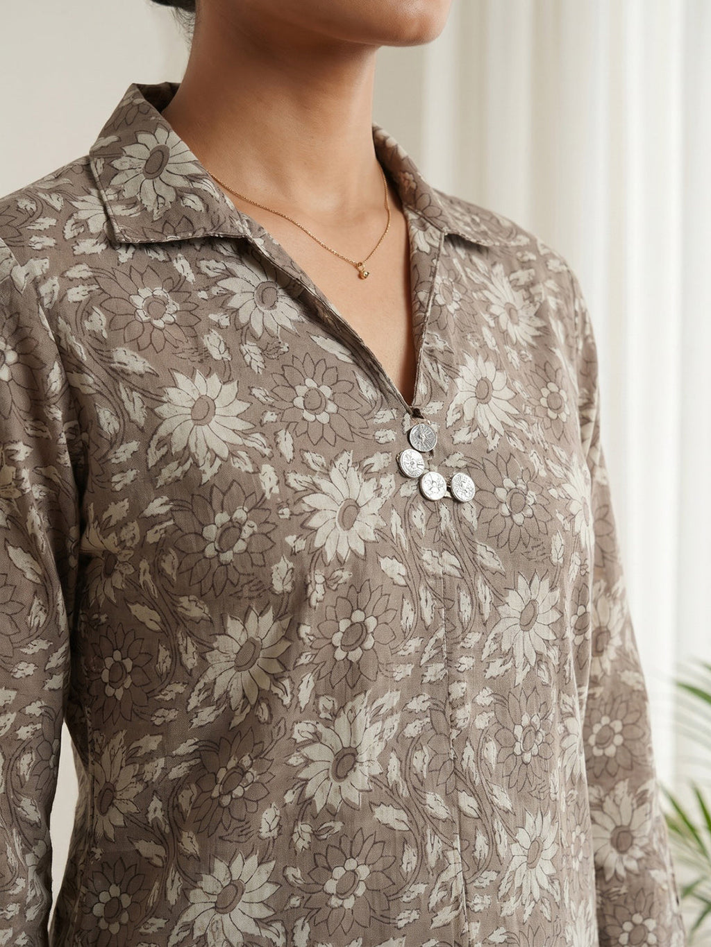 Printed Cotton Blend Kurta Set