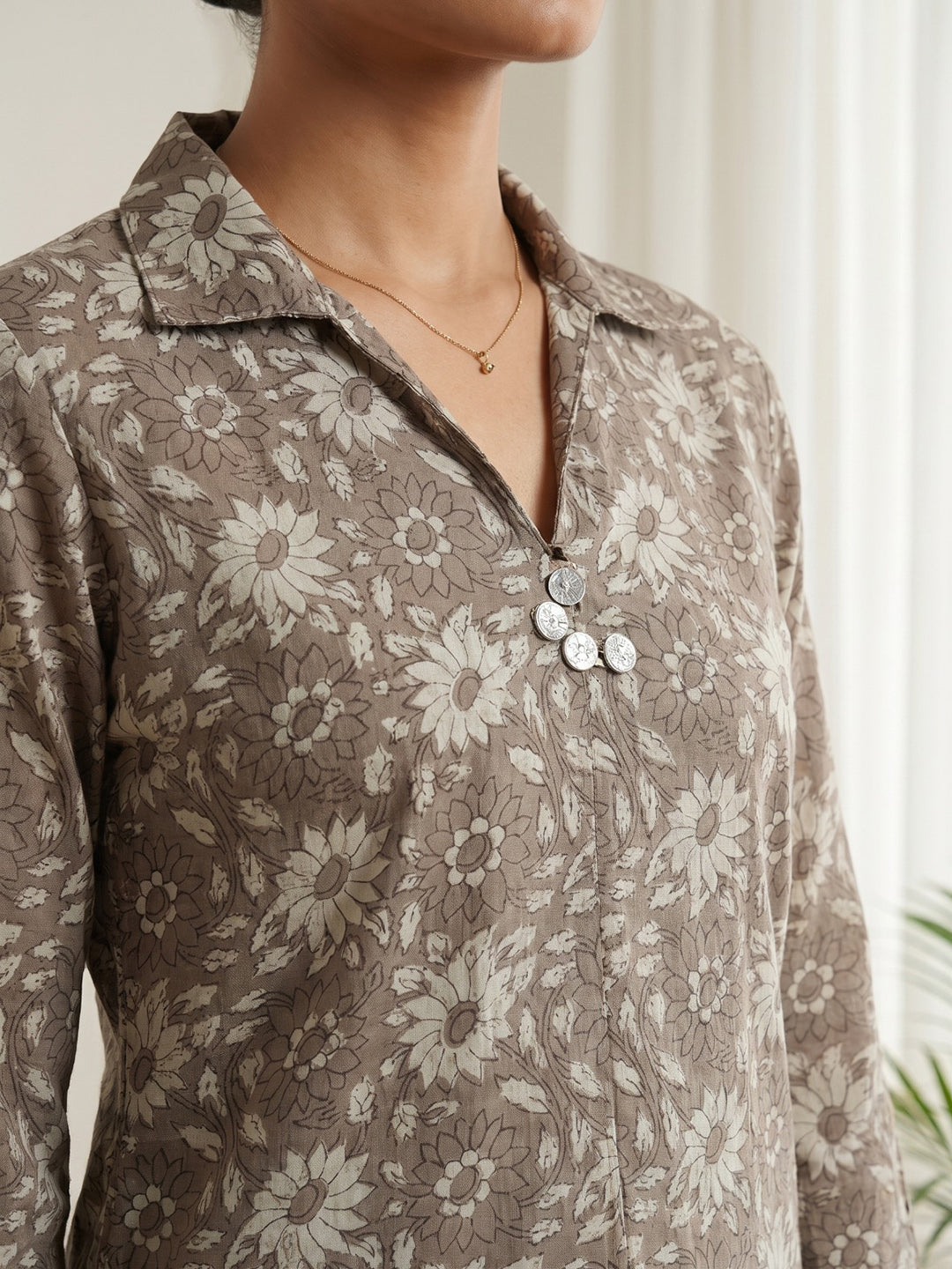Printed Cotton Blend Kurta Set