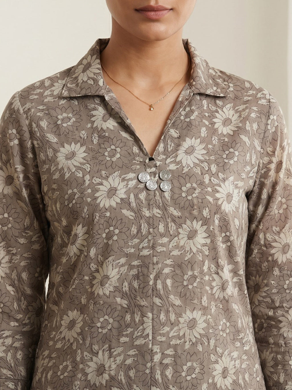 Printed Cotton Blend Kurta Set