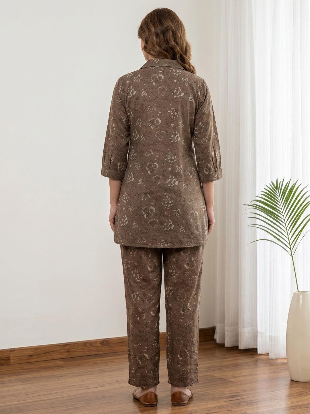 Printed Cotton Blend Kurta Set