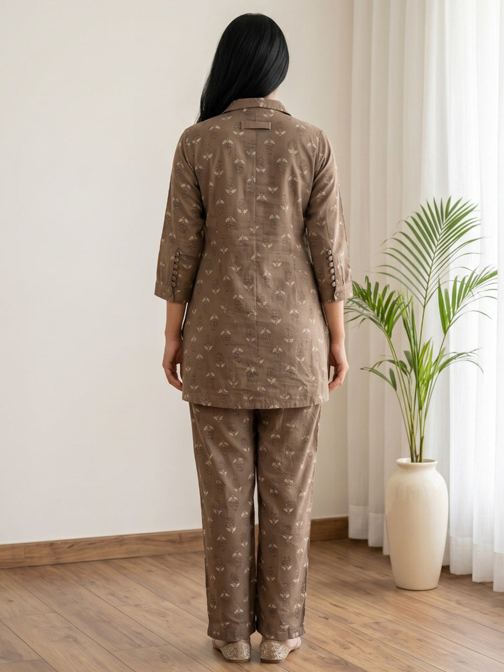 Printed Cotton Blend Kurta Set