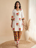 Printed Cotton Blend Kurta Set