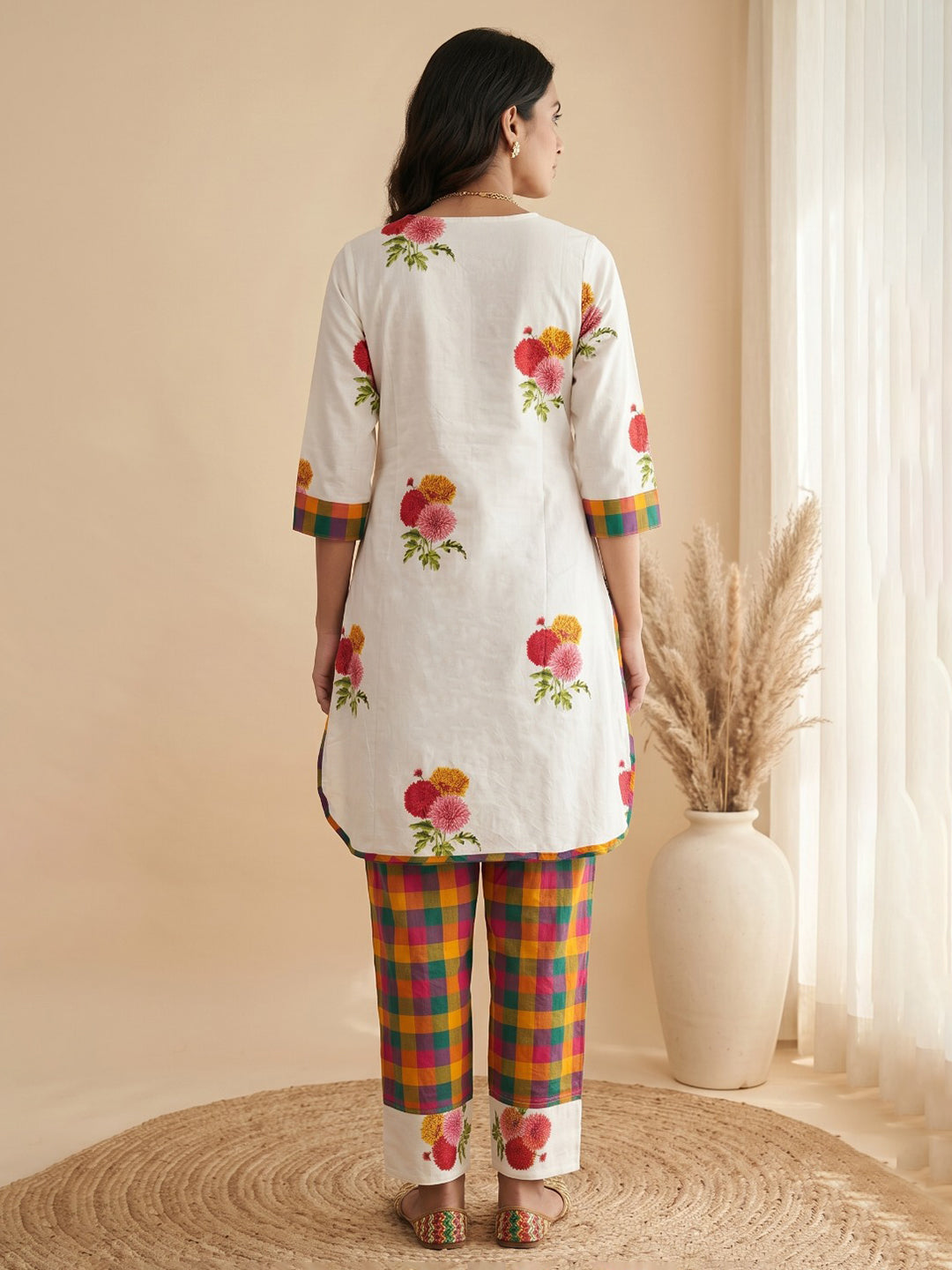 Printed Cotton Blend Kurta Set