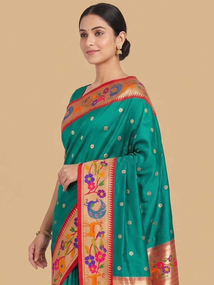 Blue Woven Design Art Silk Saree
