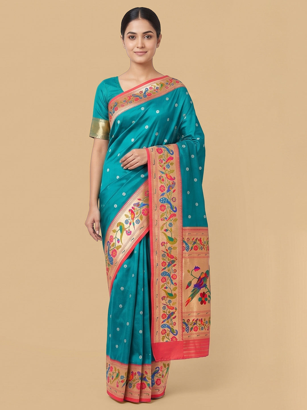 Blue Woven Design Art Silk Saree