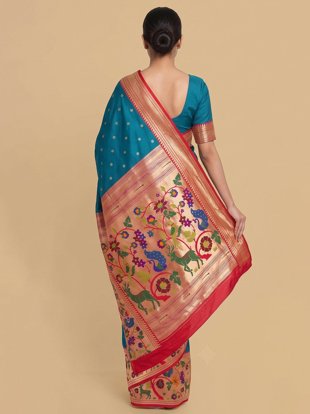 Blue Woven Design Art Silk Saree