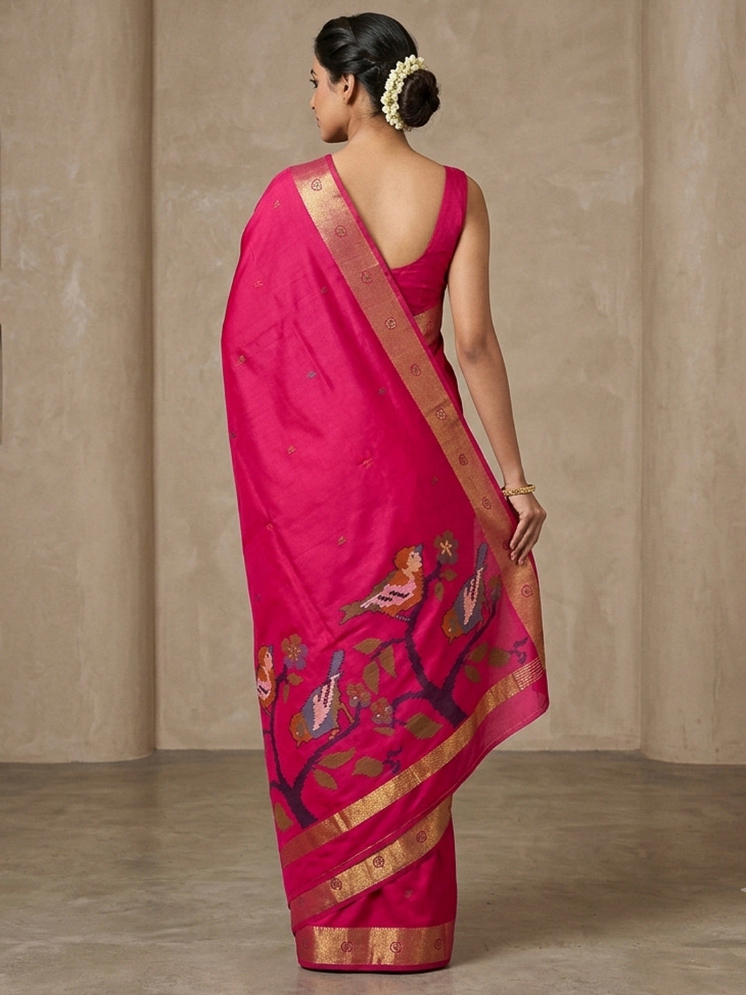 Rani Cotton Blend Woven Saree