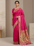 Rani Cotton Blend Woven Saree