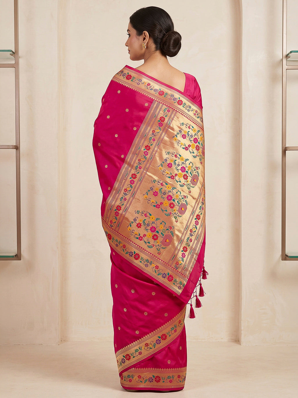 Rani Cotton Blend Woven Saree