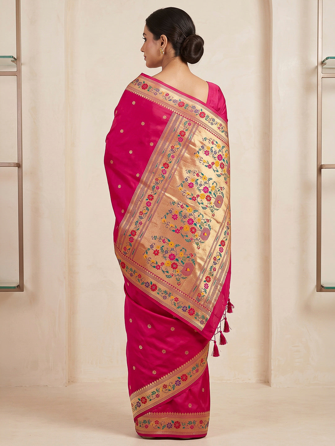 Rani Cotton Blend Woven Saree