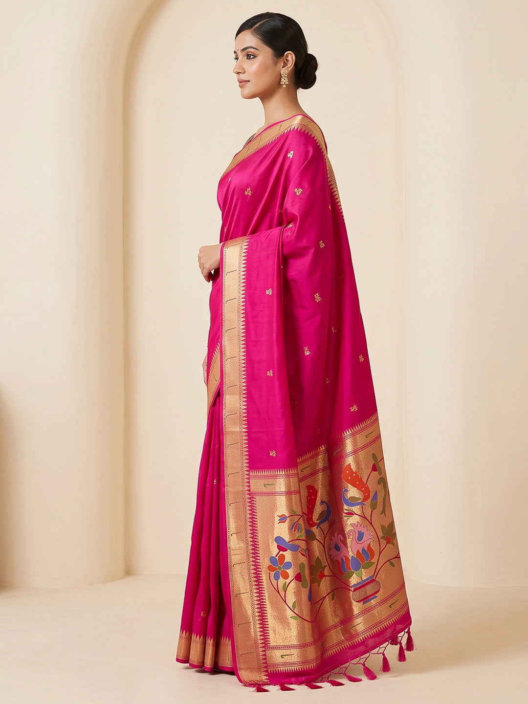 Rani Cotton Blend Woven Saree