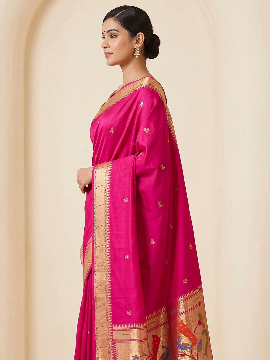 Rani Cotton Blend Woven Saree