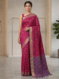 Rani Cotton Blend Woven Saree