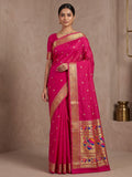 Rani Cotton Blend Woven Saree