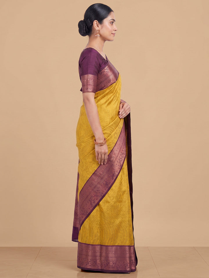 Mustard Woven Design Art Silk Saree