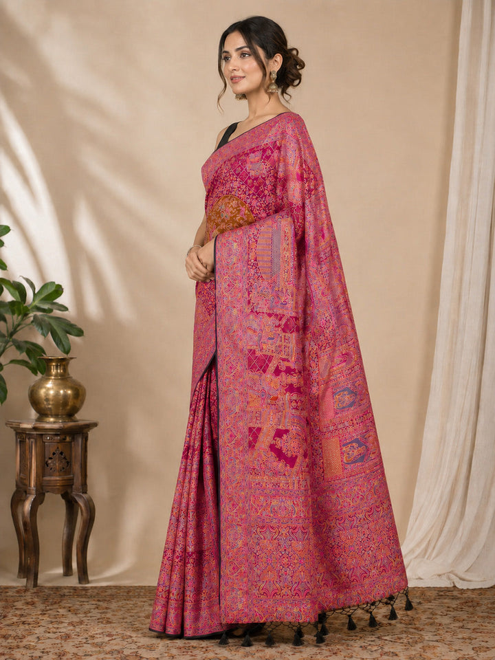 Rani Printed Art Silk Saree