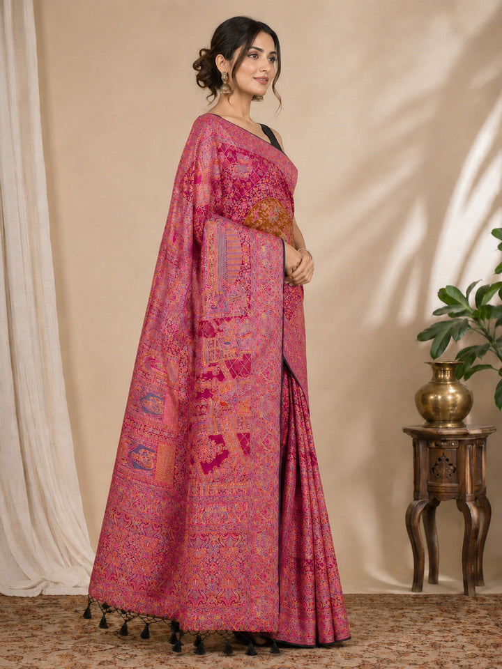 Rani Printed Art Silk Saree