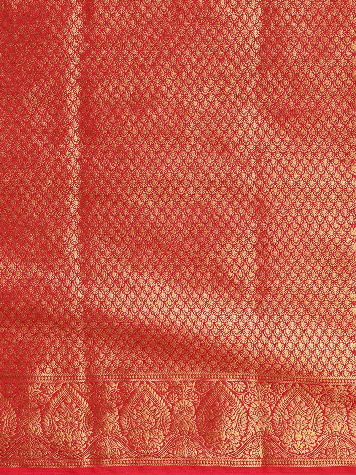 Off White Rani Woven Design Balaton Saree
