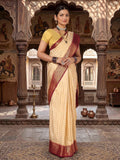 Off White Woven Design Balaton Saree