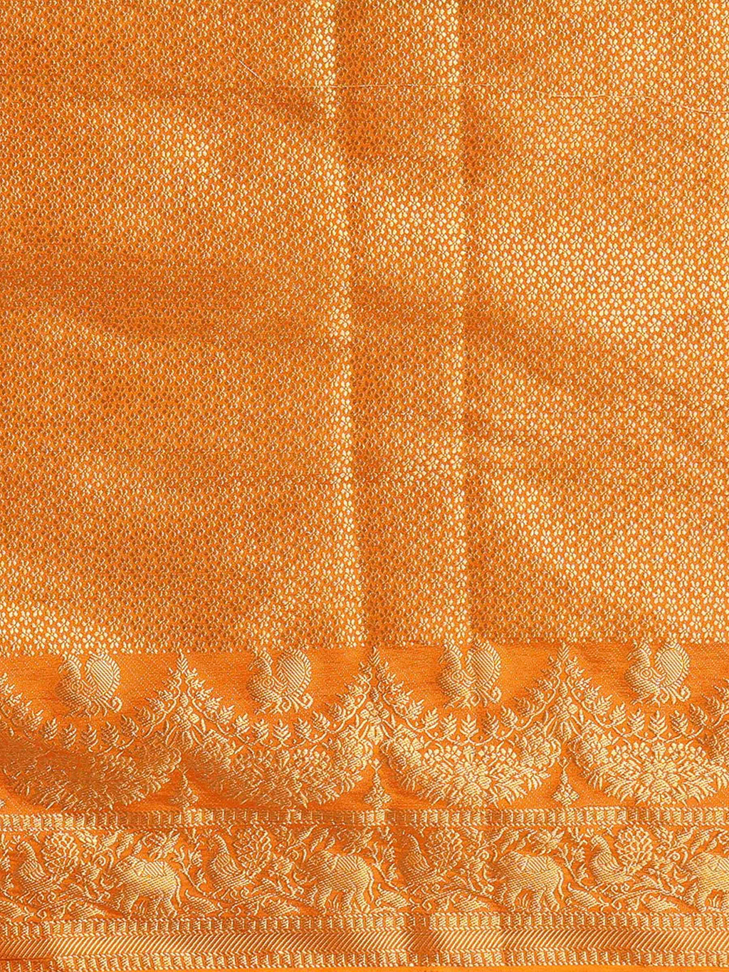 Off White Mustard Woven Design Balaton Saree