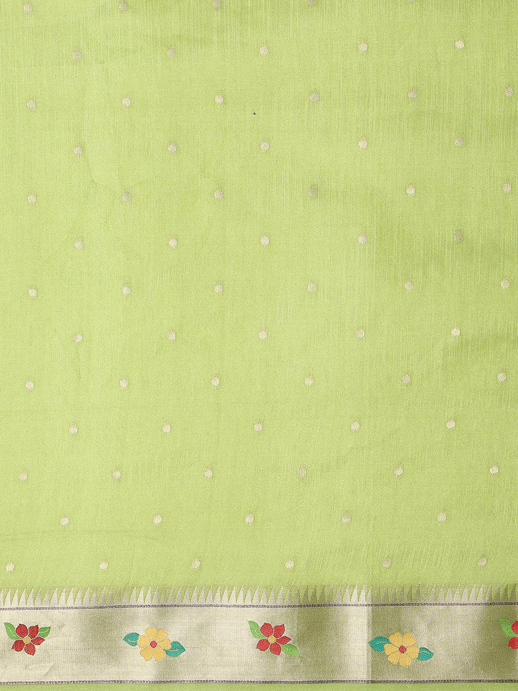 Olive-Green Tissue Woven Saree