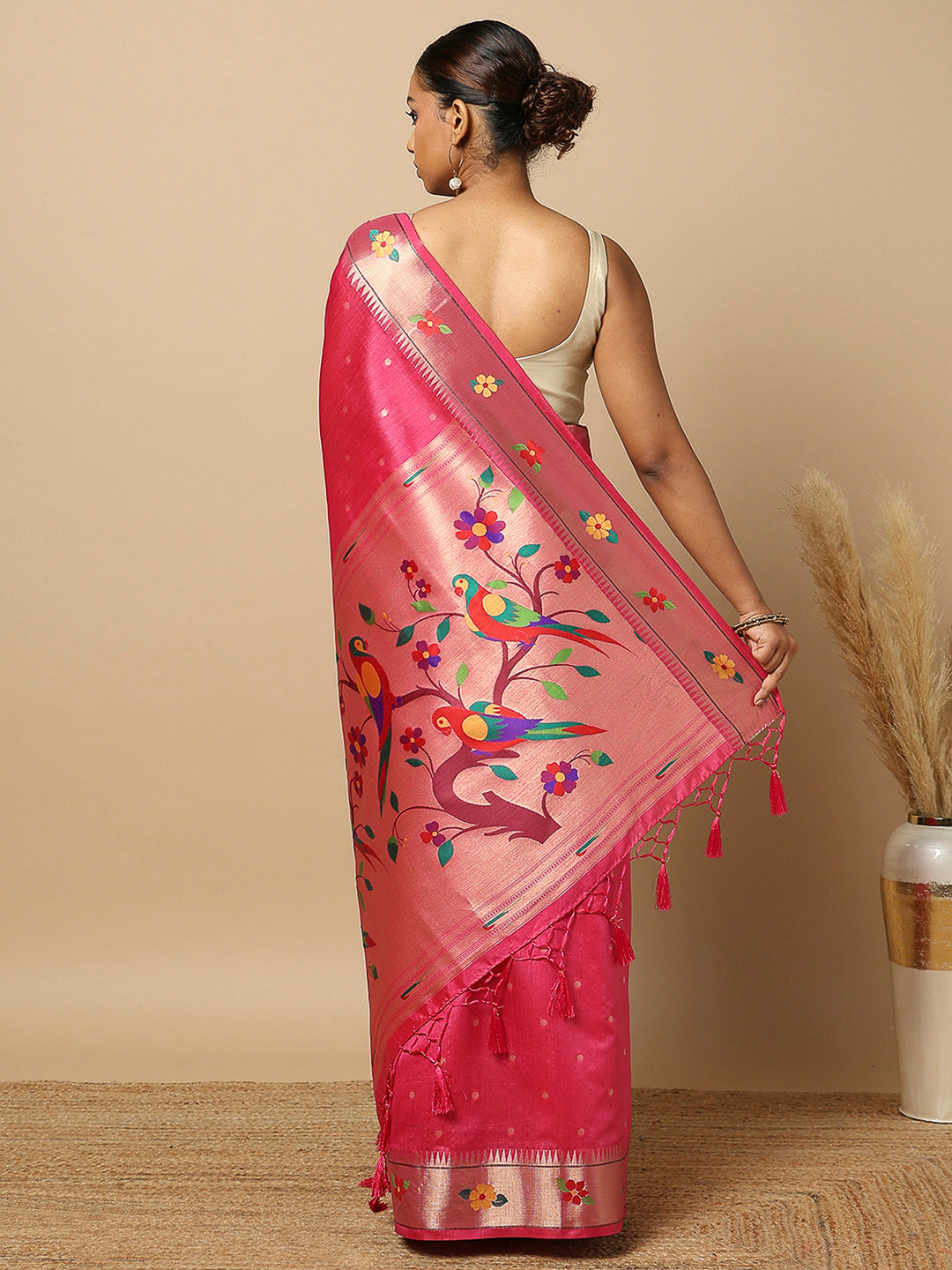 Rani Tissue Woven Saree