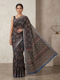 Black Chiffon Printed Saree