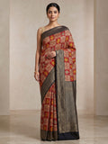 Maroon Art Silk Printed Saree