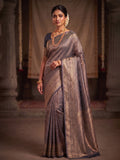 Grey Woven Design Art Silk Kanjivaram Saree