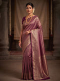Wine Woven Design Art Silk Kanjivaram Saree