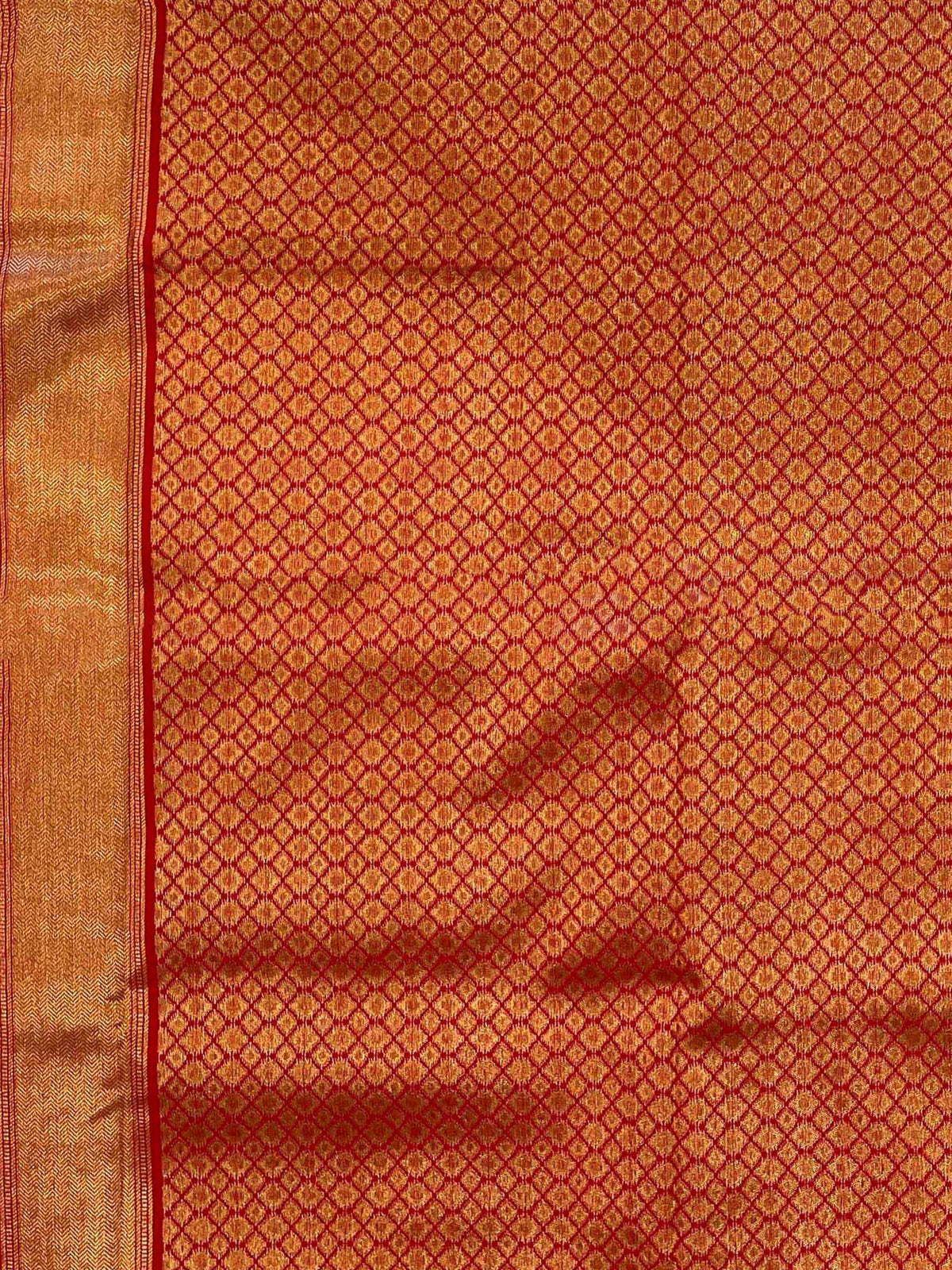Cream Woven Design Art Silk Kanjivaram Saree