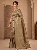Beige Woven Design Art Silk Kanjivaram Saree