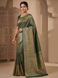 Green Woven Design Art Silk Kanjivaram Saree