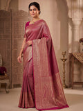 Magenta Woven Design Art Silk Kanjivaram Saree
