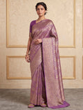 Lavender Woven Design Art Silk Kanjivaram Saree