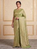 Pista Green Woven Design Art Silk Kanjivaram Saree
