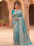 Firozee Woven Design Art Silk Kanjivaram Saree