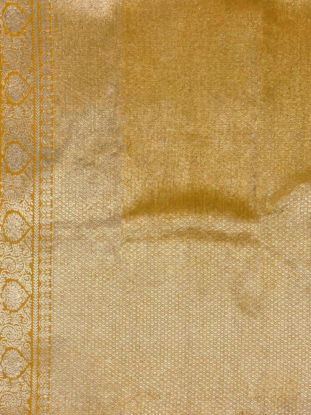 Mustard Woven Design Art Silk Kanjivaram Saree