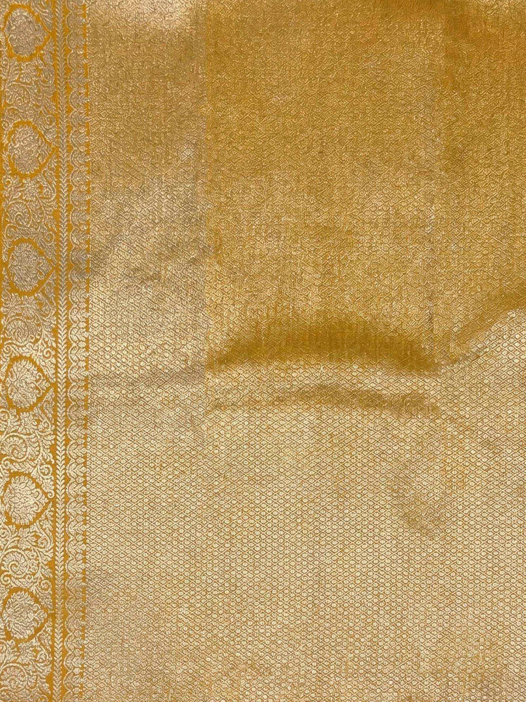 Mustard Woven Design Art Silk Kanjivaram Saree