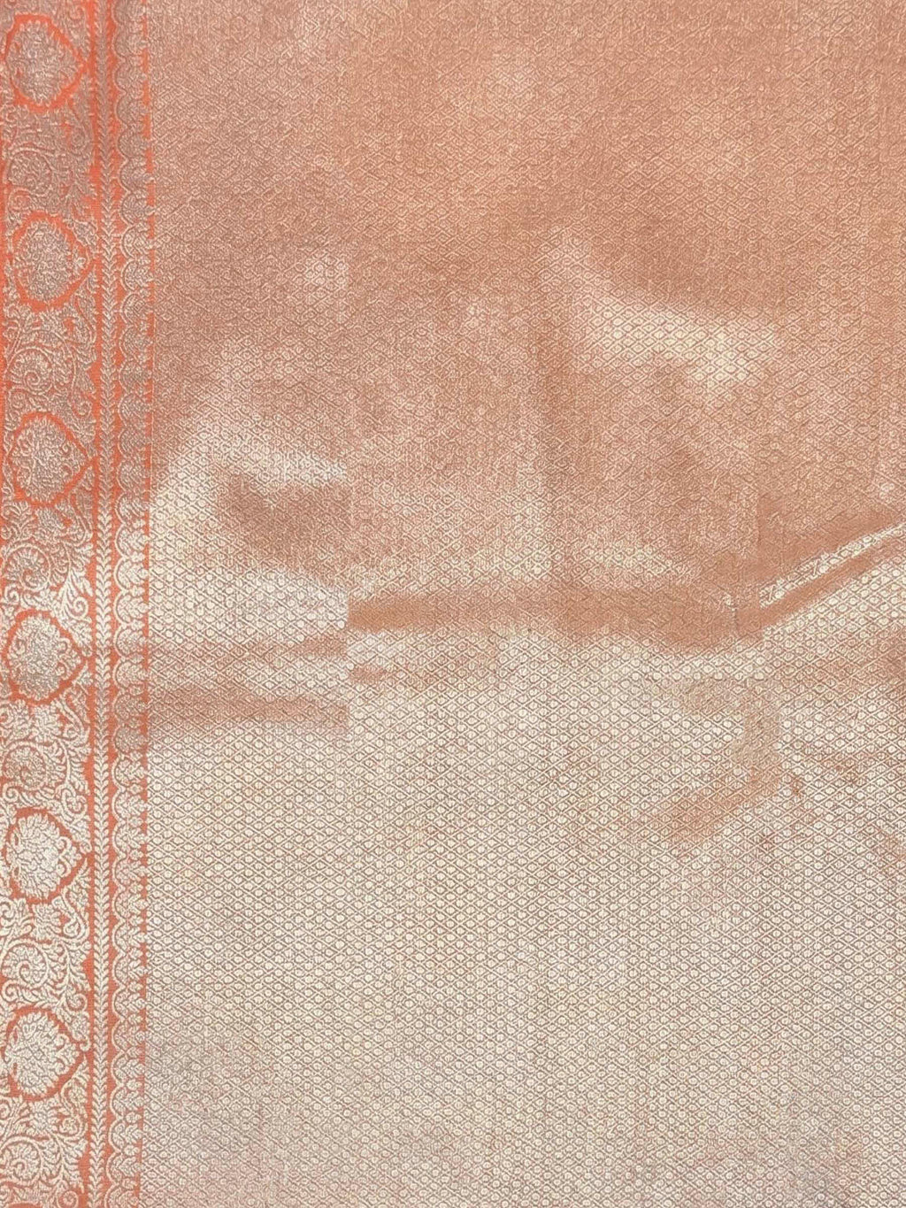 Peach Woven Design Art Silk Kanjivaram Saree