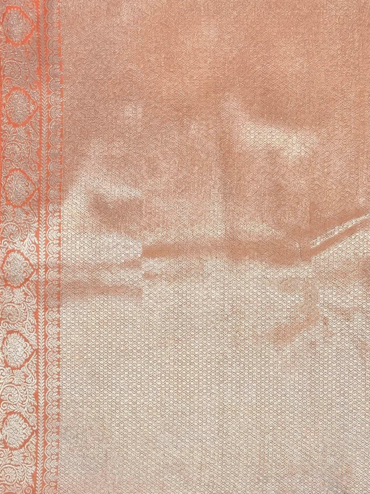 Peach Woven Design Art Silk Kanjivaram Saree