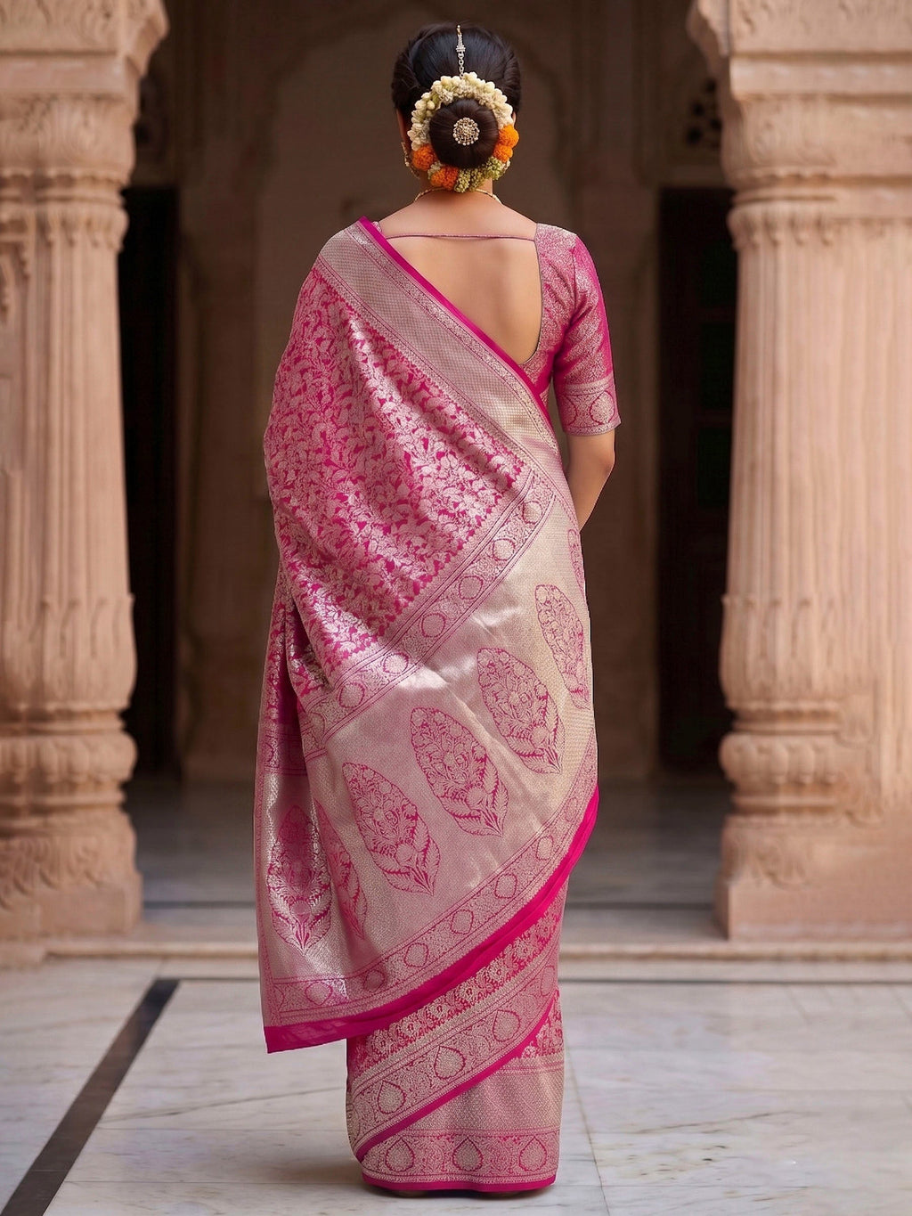 Rani Woven Design Art Silk Kanjivaram Saree