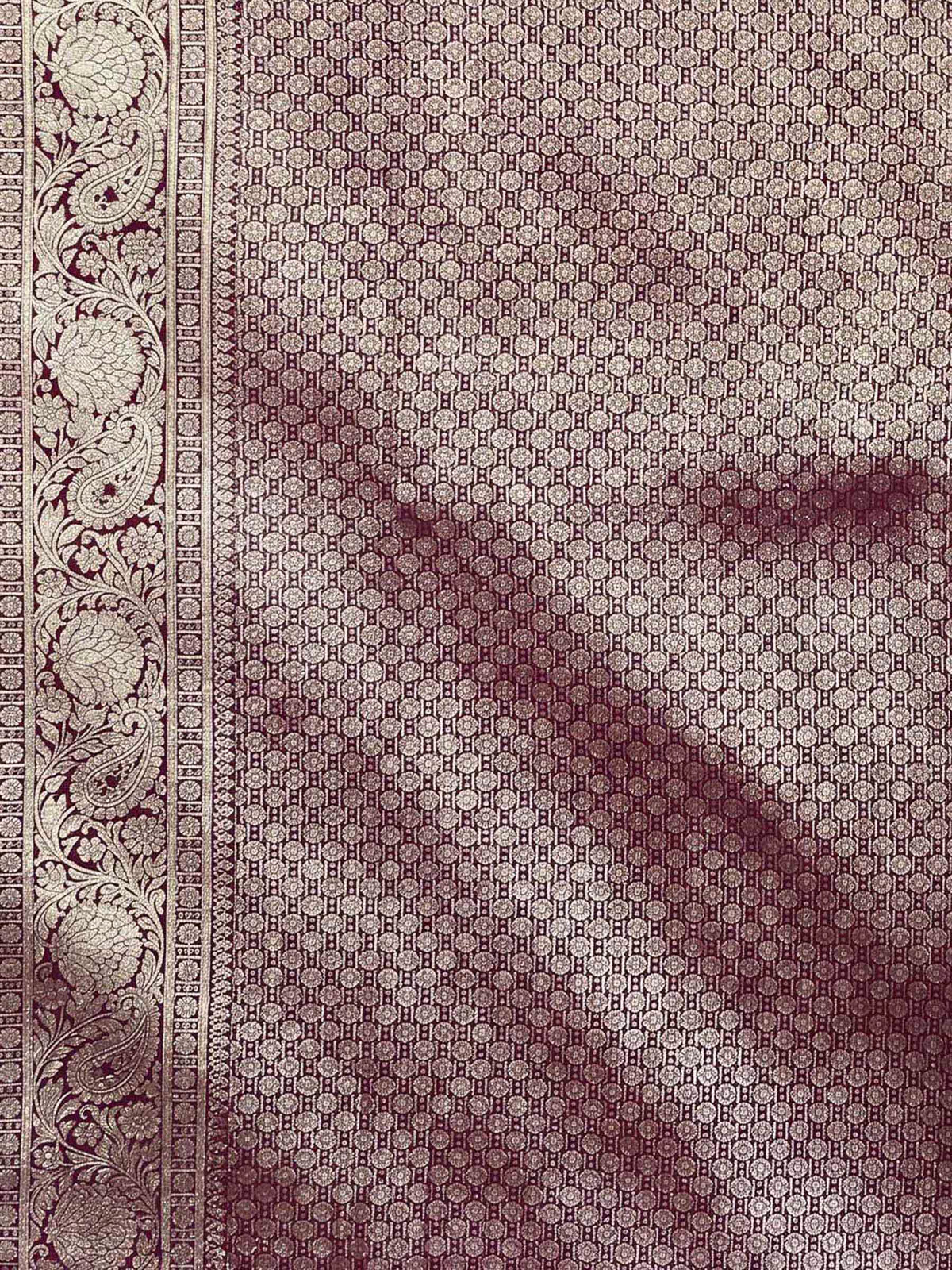 Maroon Woven Design Art Silk Kanjivaram Saree