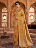 Mustard Woven Design Art Silk Kanjivaram Saree