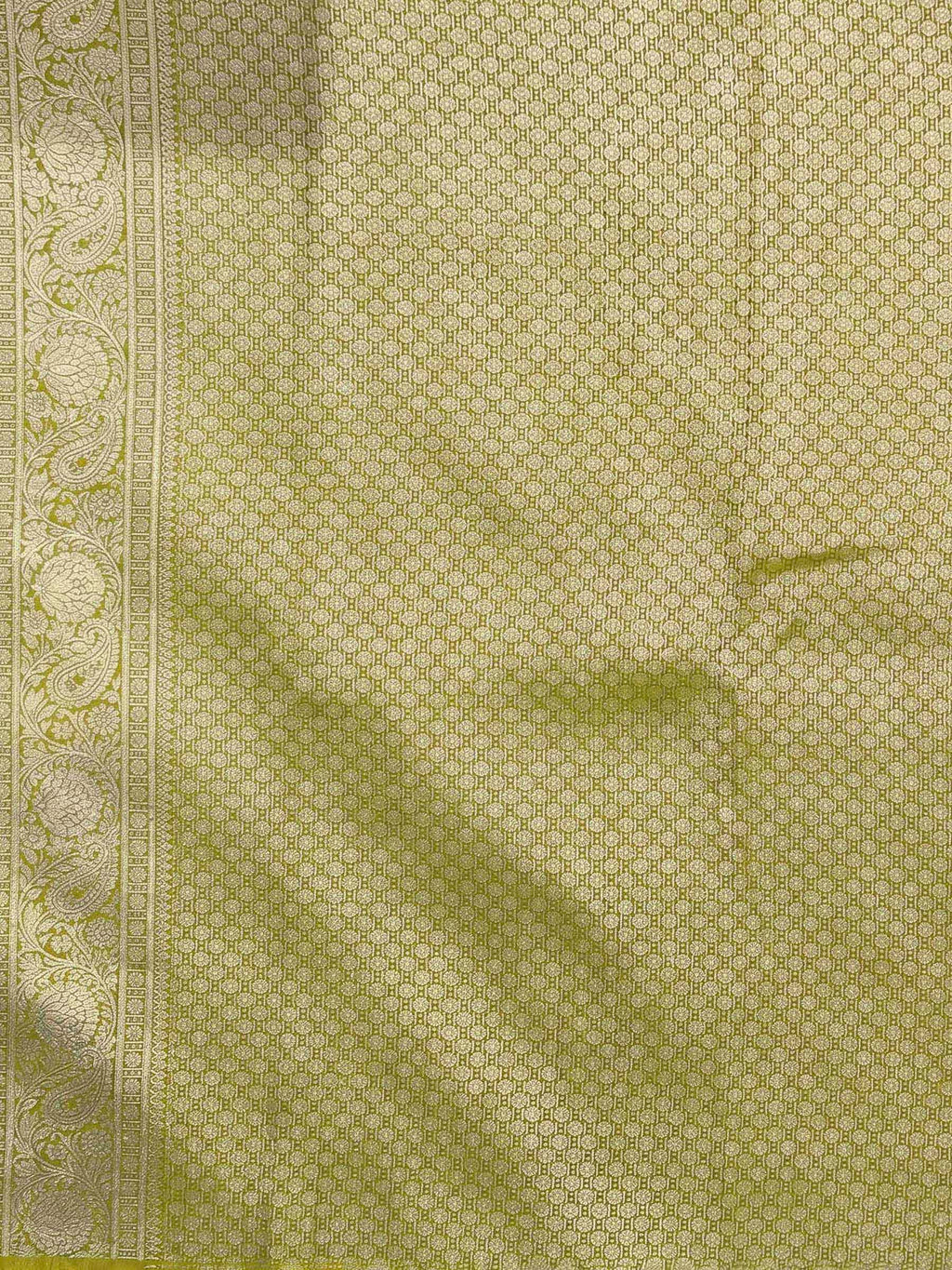 Olive Green Woven Design Art Silk Kanjivaram Saree