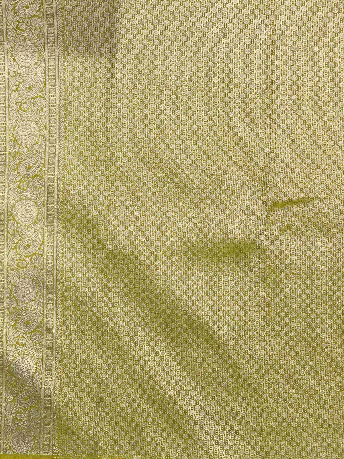 Olive Green Woven Design Art Silk Kanjivaram Saree