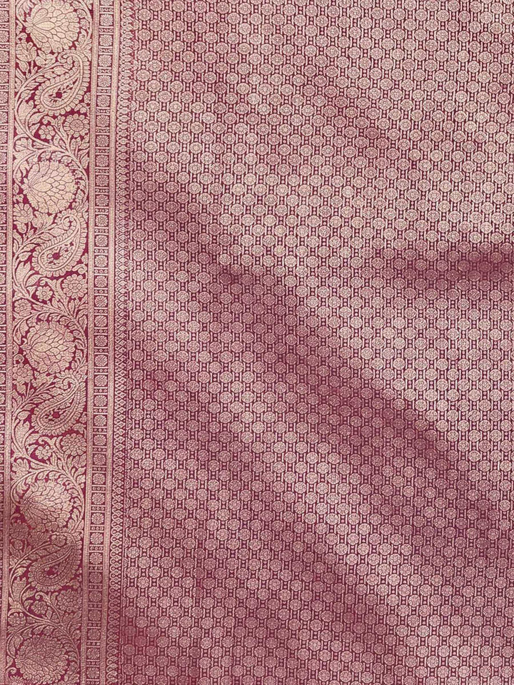 Pink Woven Design Art Silk Kanjivaram Saree