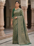 Green Woven Design Art Silk Kanjivaram Saree